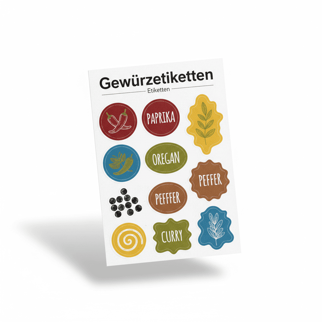 Gewuerzetiketten — Etiketten