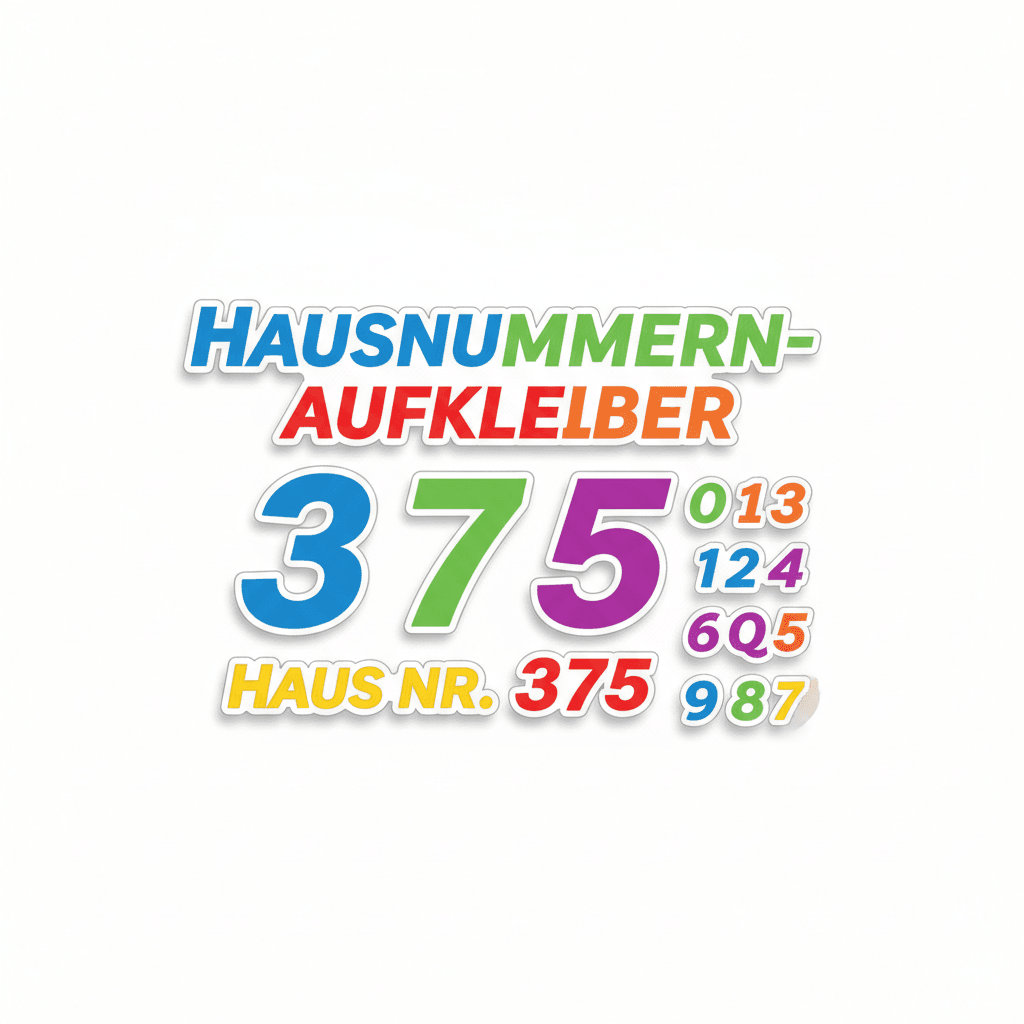 Hausnummern-Aufkleber — Klebebuchstaben