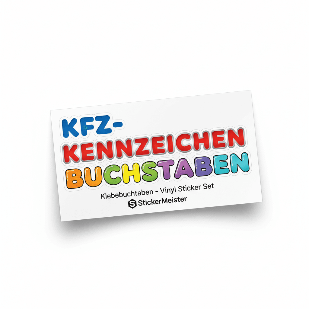 KFZ-Kennzeichen Buchstaben — Klebebuchstaben