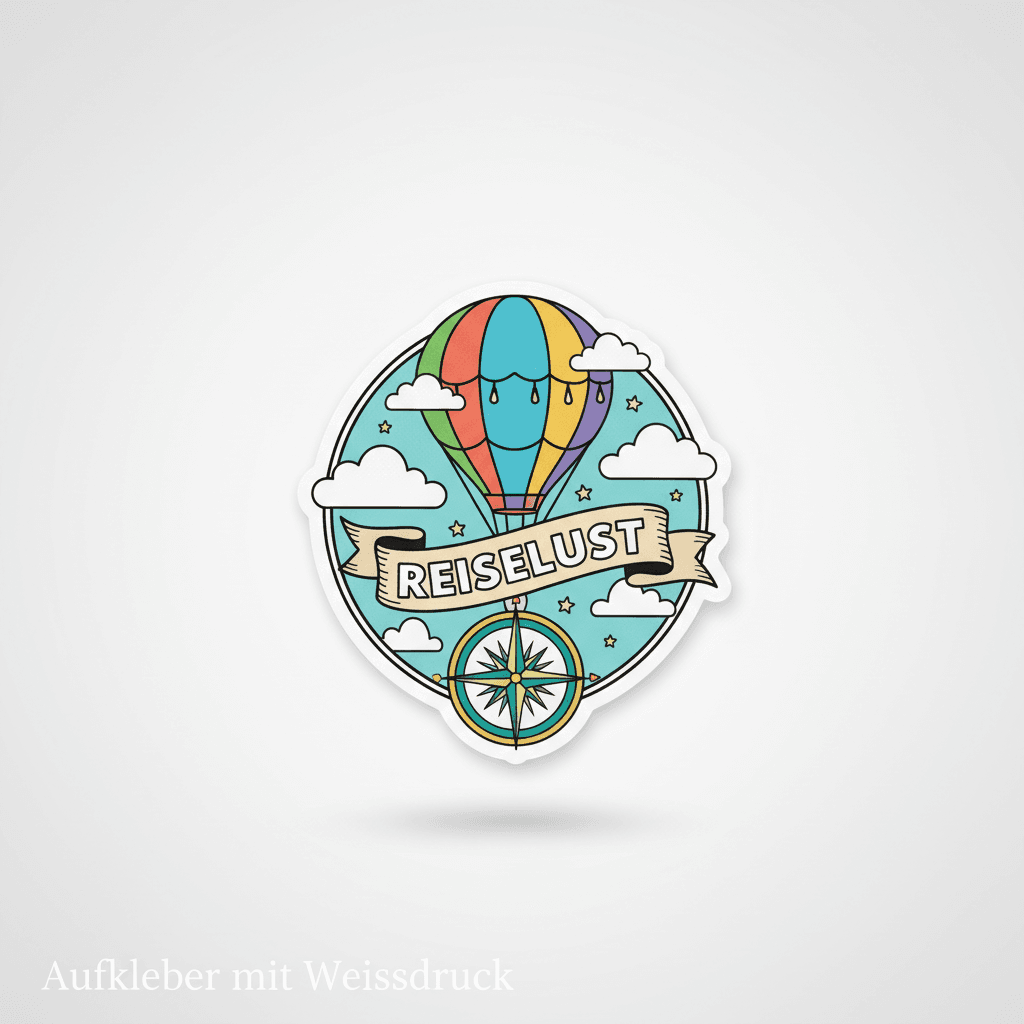 Aufkleber mit Weissdruck — Aufkleber