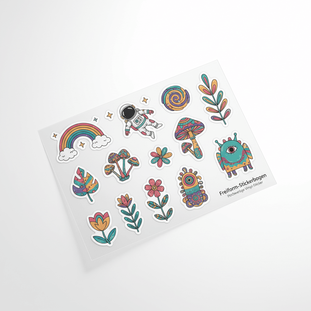 Freiform-Stickerbogen — Stickerbogen